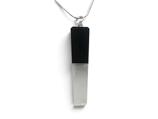 Black Tourmaline & Selenite Pendant