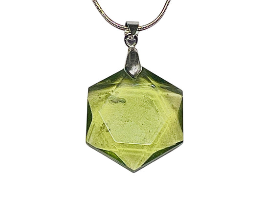 Green Obsidian Star of David Pendant-Hook
