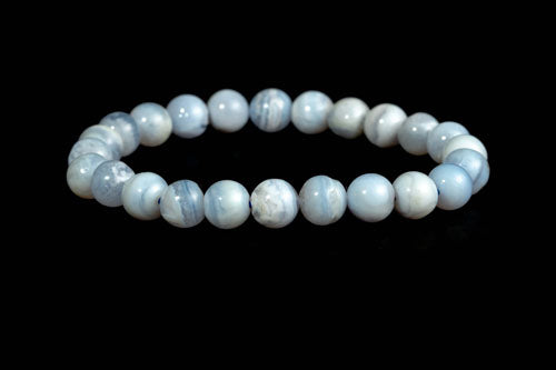 Blue Lace Agate Beads Bracelet