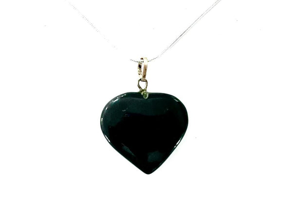 Black Agate Heart Pendant