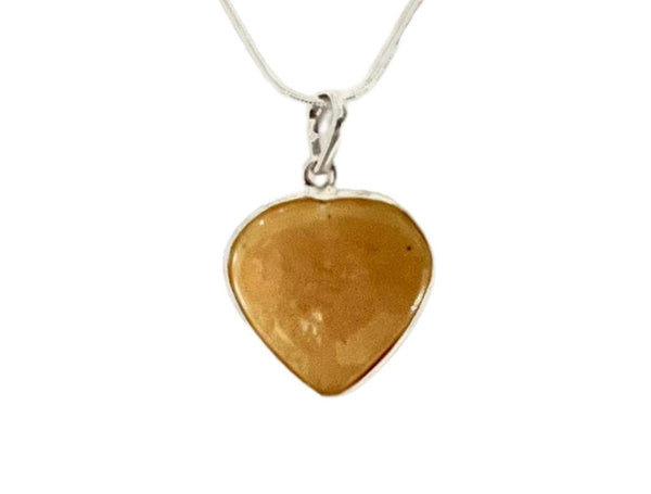 Yellow Aventurine Heart Pendant with frame