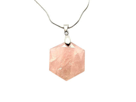 Rose Quartz Star of David Pendant-Hook