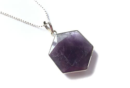 Amethyst Star of David Pendant-Silver
