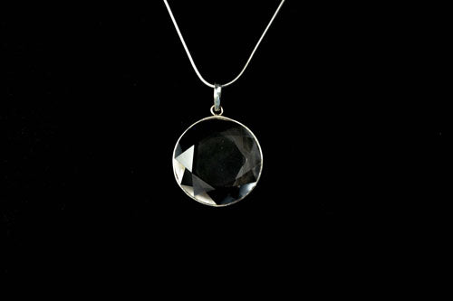 12 pointed Crystal Star of David Pendant-Silver