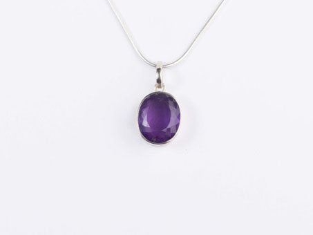 Silver Pendants - Amethyst