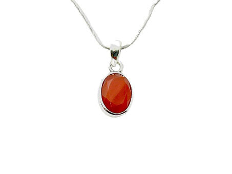 Silver Pendants - Carnelian